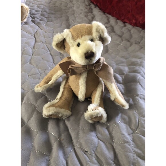 Bath & Body Works Tan Suede "Gingerbread" Plush Teddy Bear,  9" - Picture 1 of 3